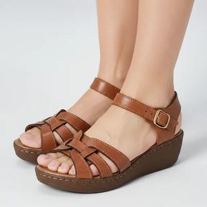 Leather Huarache sandals ankle strap platform, Mexican Leather sandals, Mexican Huarache Sandal, womens sandals, summer shoes, casual sandal image 11