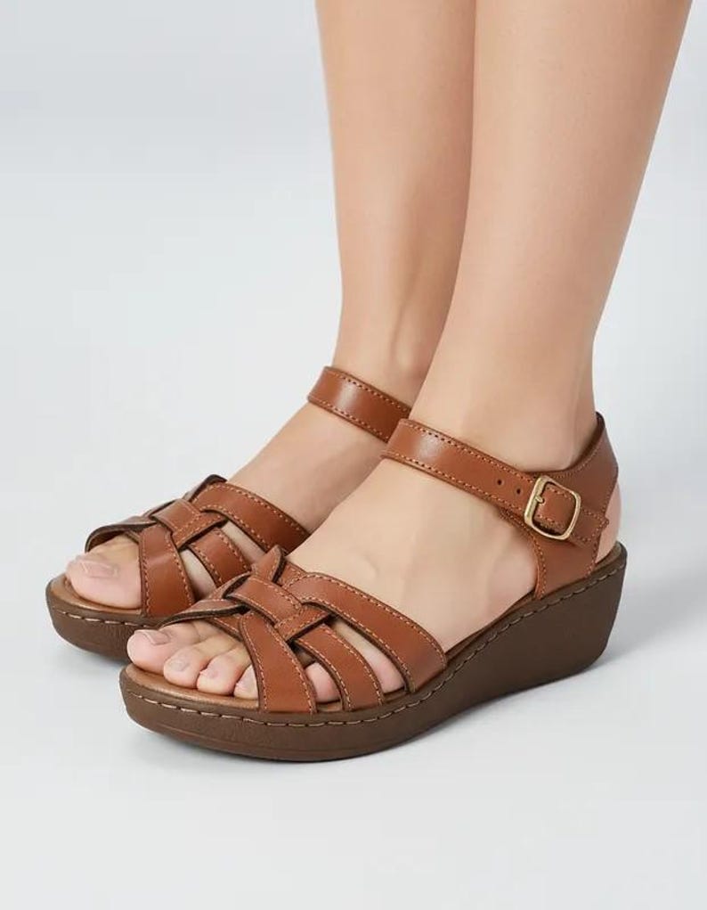 Leather Huarache sandals ankle strap platform, Mexican Leather sandals, Mexican Huarache Sandal, womens sandals, summer shoes, casual sandal image 11
