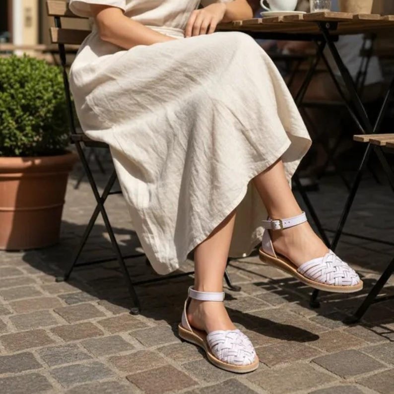 Mexican Leather Huarache sandals with Ankle Strap for Women, Mexican sandals, Mexican Shoes, leather sandals for women image 15
