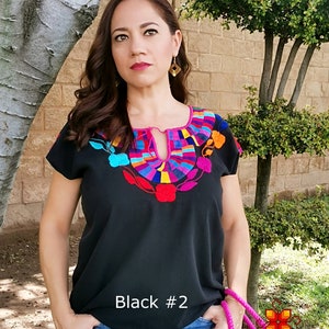 Mexican blouse - Embroidered blouse - floral blouse - Boho blouse - blouse handmade - Mexican style blouse