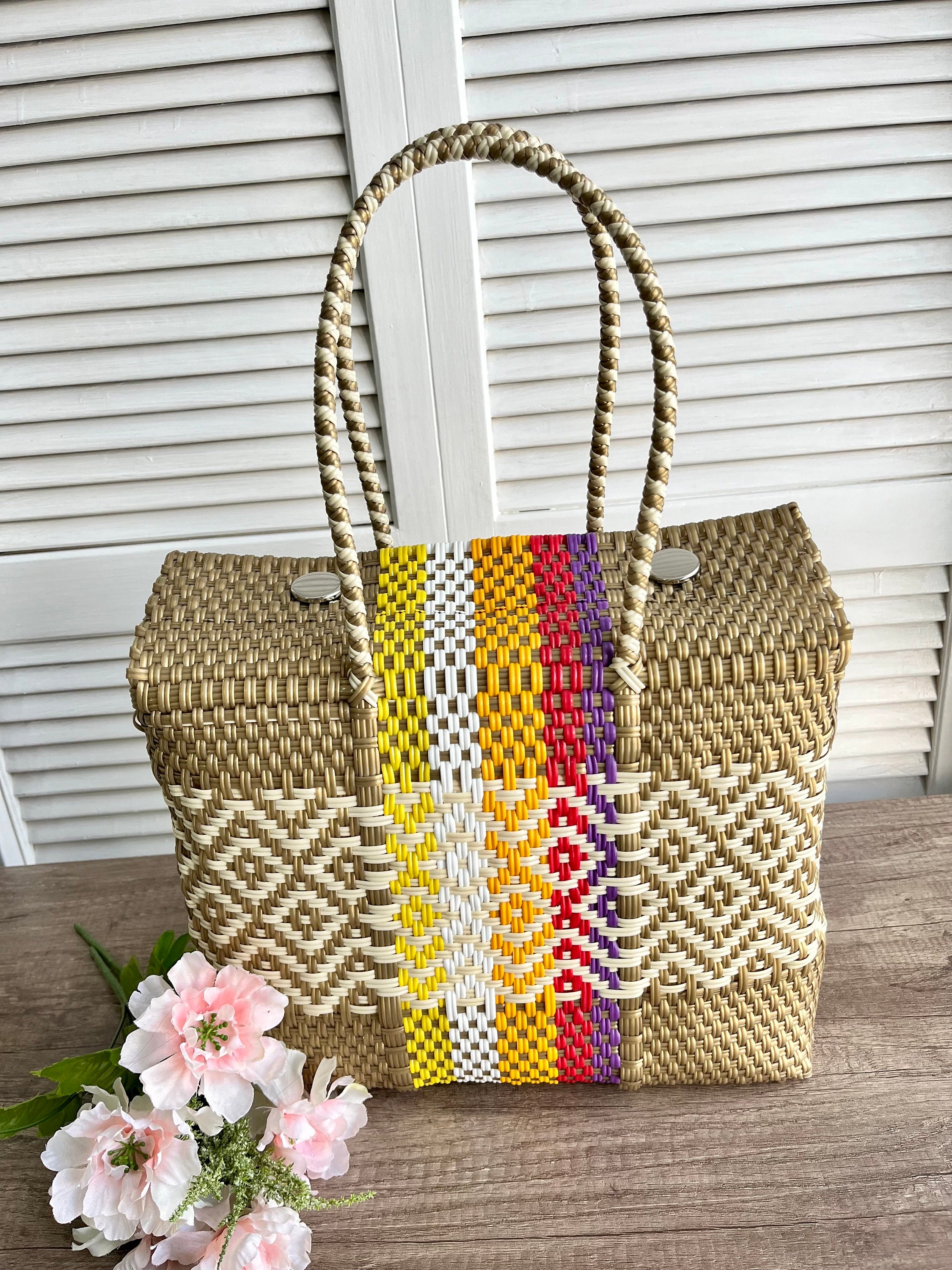 Recycled Plastic Tote Bag Medium - Handmade Plastic Bag