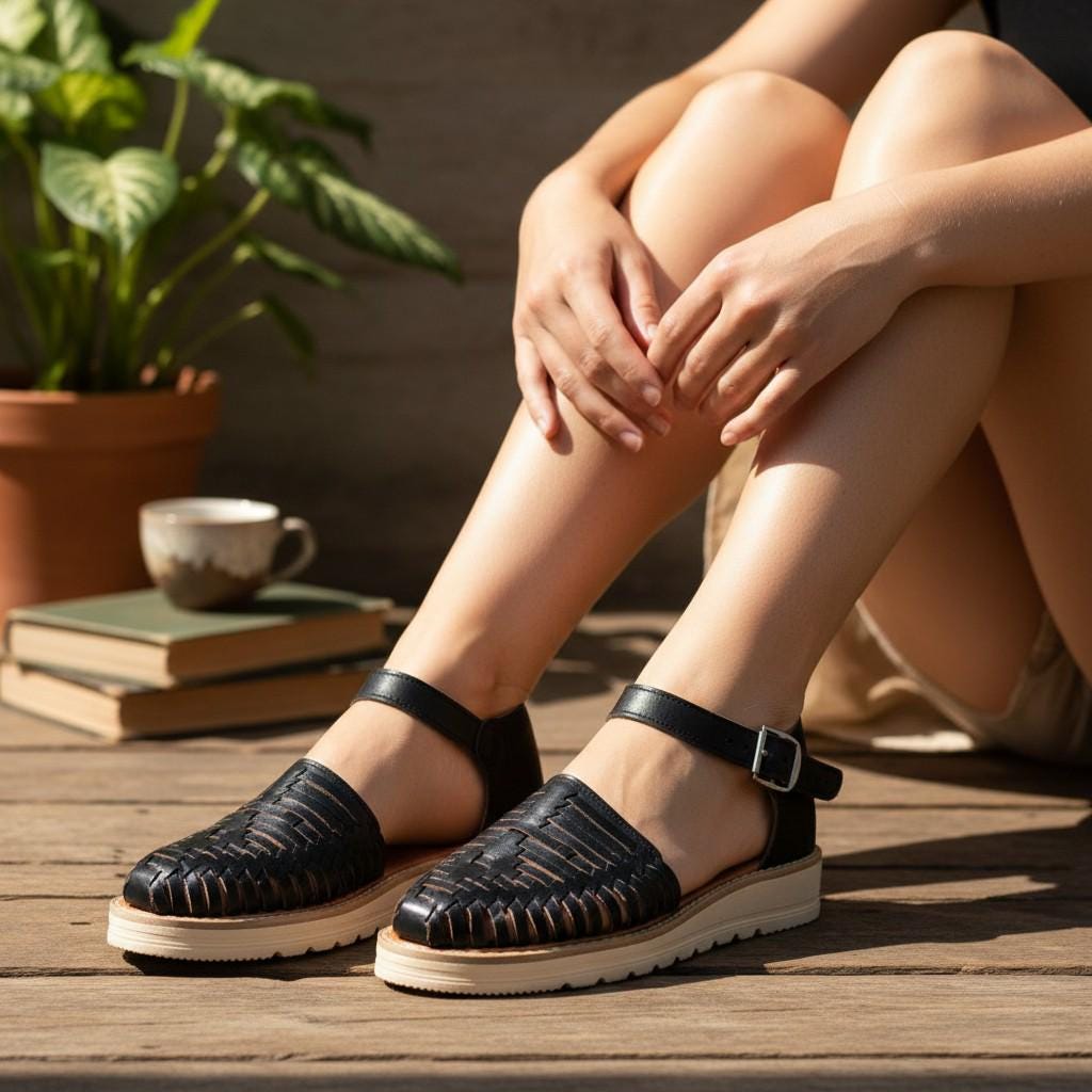 Huarache Sandals Handmade Leather Sandal With Comfortable Platform