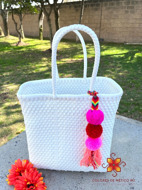 Handmade Plastic Bag Small - Handycraft Bag - Mexican Bag for