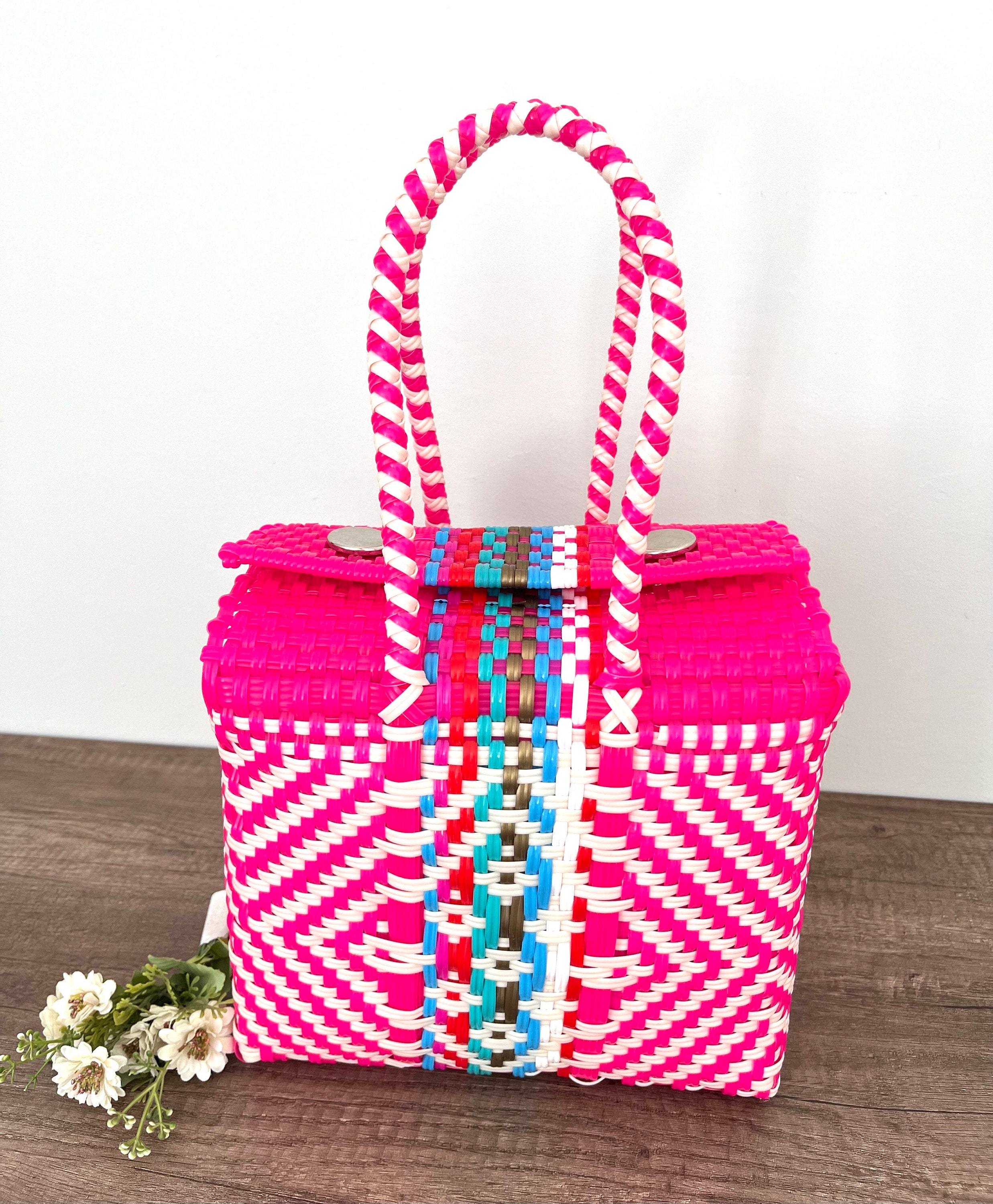 Handmade Plastic Bag Small - Handycraft Bag - Mexican Lunch Bag