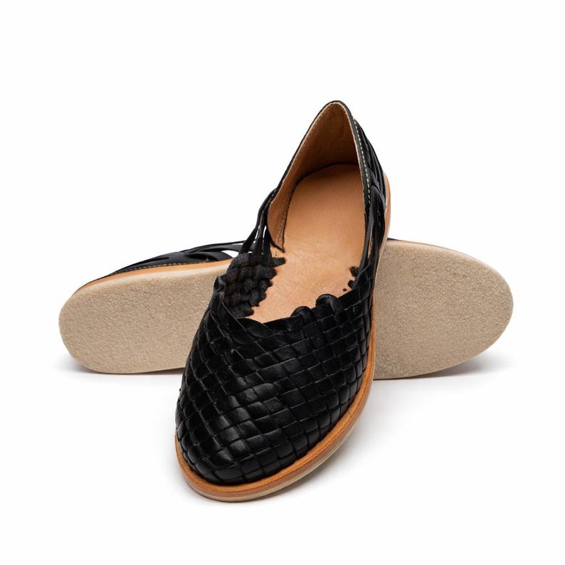 Sandali Huarache, sandali messicani da donna, scarpe messicane in pelle, sandali in pelle, sandali messicani, scarpe in pelle da donna, sandali comodi immagine 13