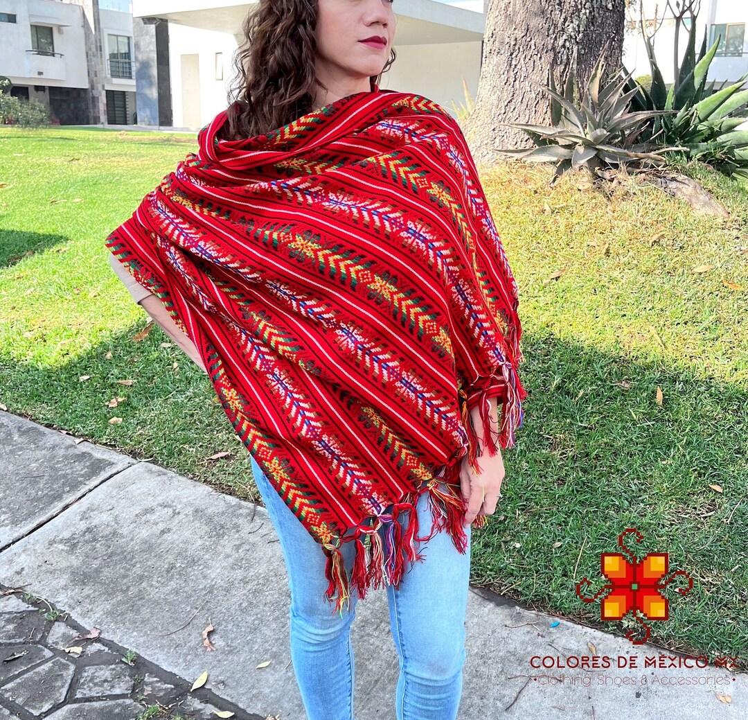 Mexican Shawl Traditional Rebozo Shawl Pashmina Mexican Etsy