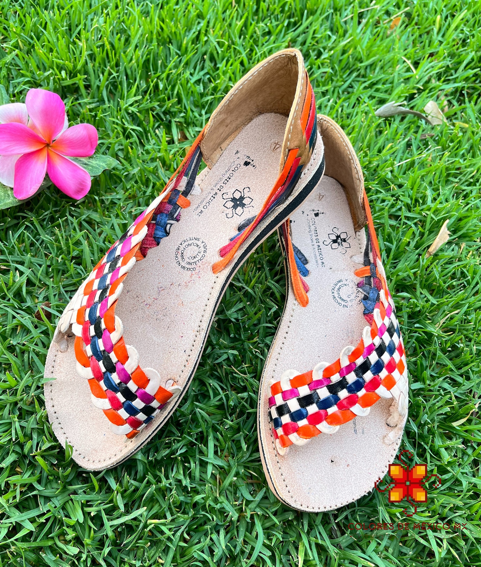 faux leather huarache sandals