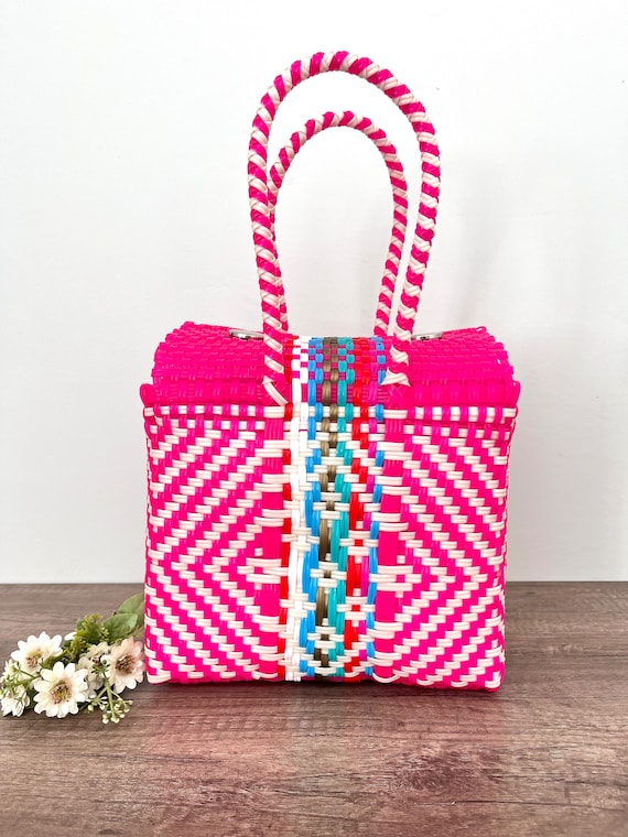 Handmade Plastic Bag Small - Handycraft Bag - Mexican Lunch Bag