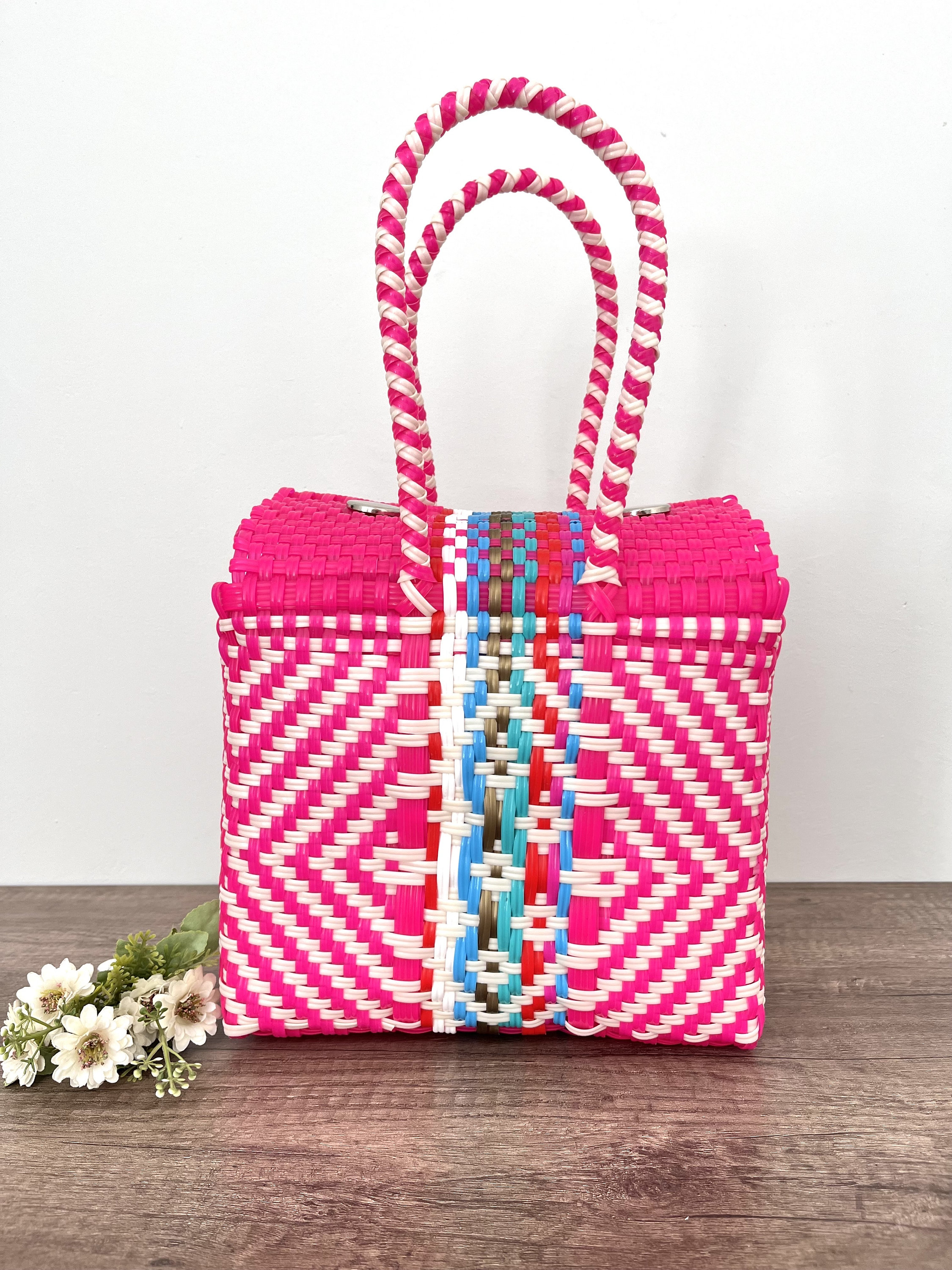 Handmade Plastic Bag Small - Handycraft Bag - Mexican Lunch Bag