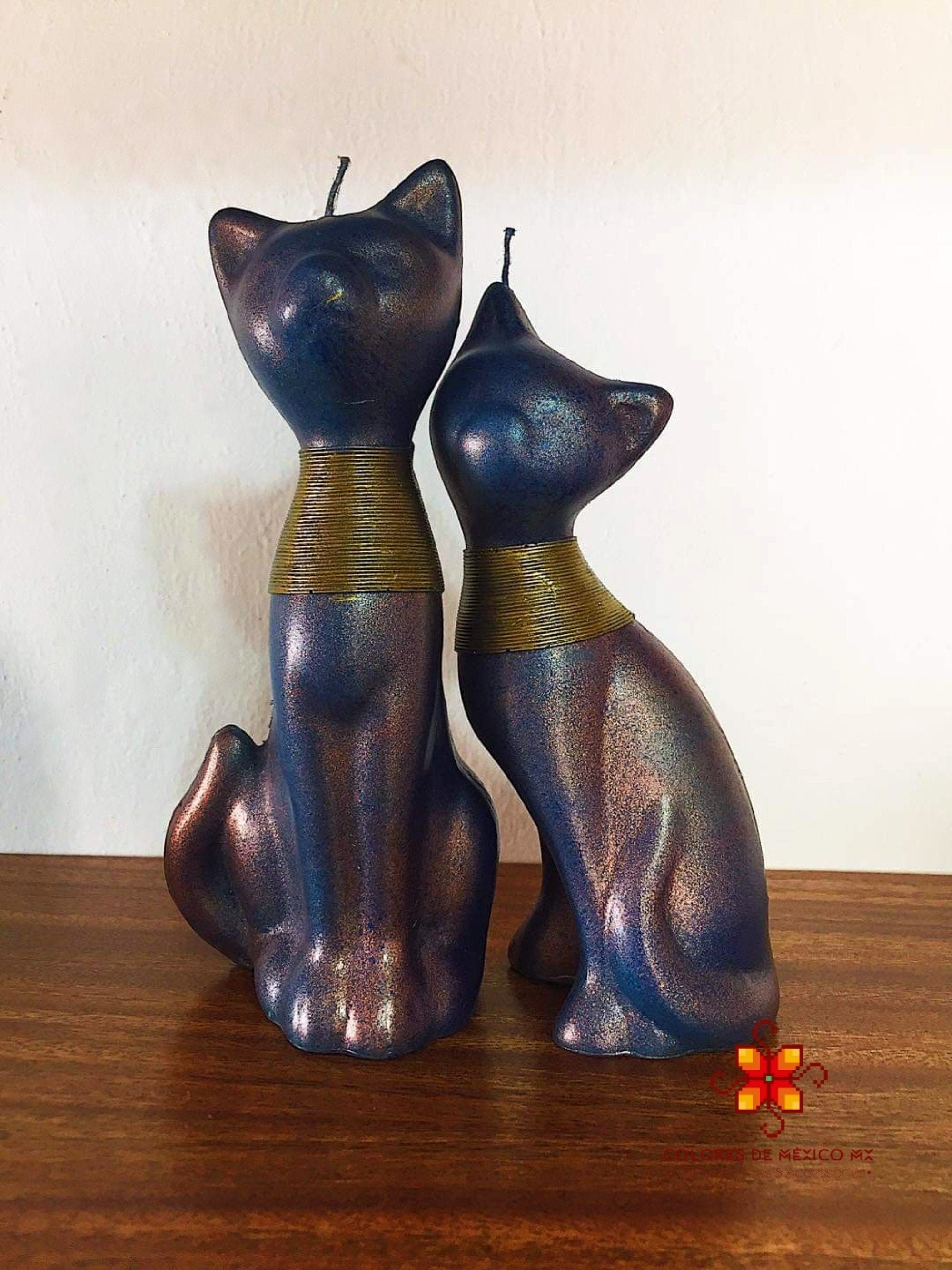 Cat candle pair custom candles scented candle decorative Etsy