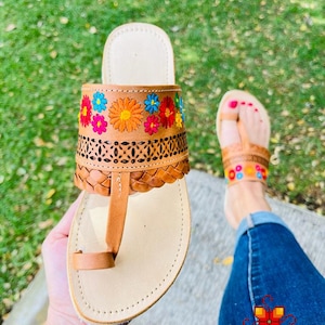 Huarache sandalen, leren sandalen, slippers, Mexicaanse sandalen, leren schoenen, leren sandalen, damesschoenen, Mexicaanse schoenen Huarache alle maten