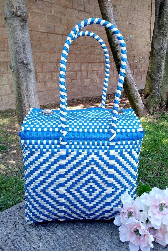 Handmade Plastic Bag Small - Handycraft Bag - Mexican Lunch Bag