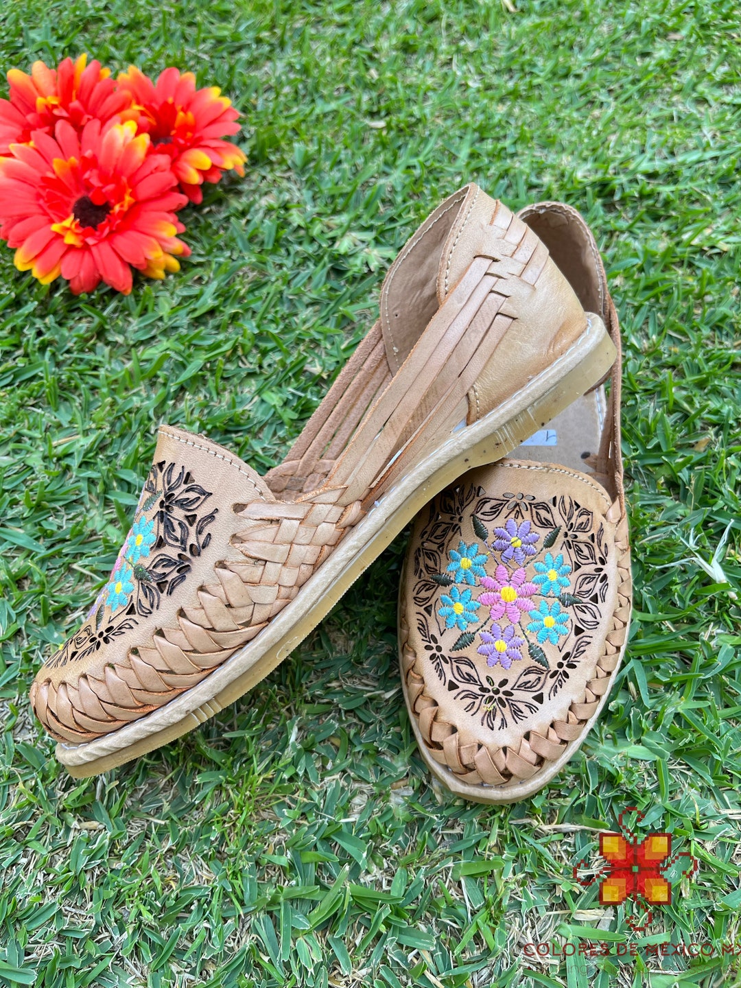 betts chain leather huarache shoes