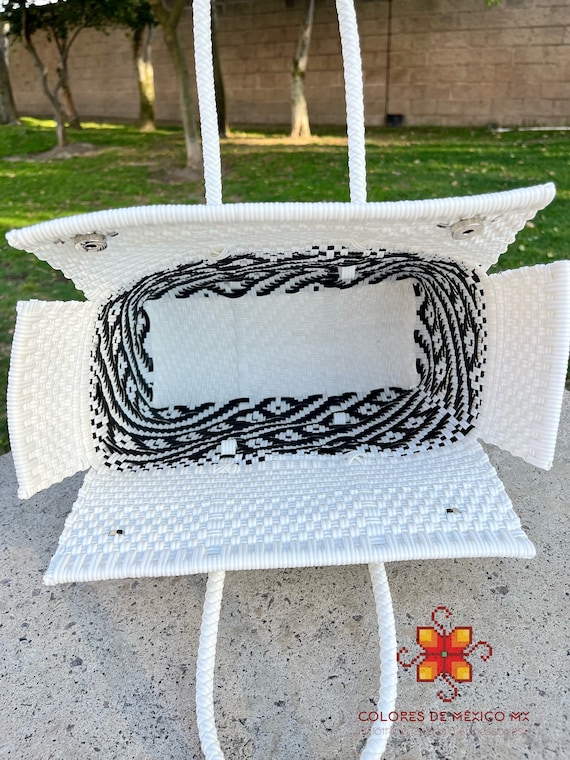 Recycled Plastic Tote Bag MEDIUM - Handycraft Bag - Mexican Lunch