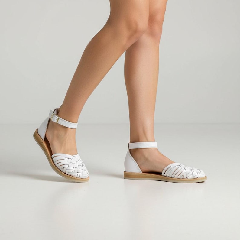 Mexican Leather Huarache sandals with Ankle Strap for Women, Mexican sandals, Mexican Shoes, leather sandals for women image 14