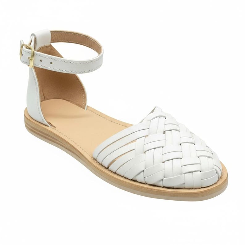 Mexican Leather Huarache sandals with Ankle Strap for Women, Mexican sandals, Mexican Shoes, leather sandals for women image 17