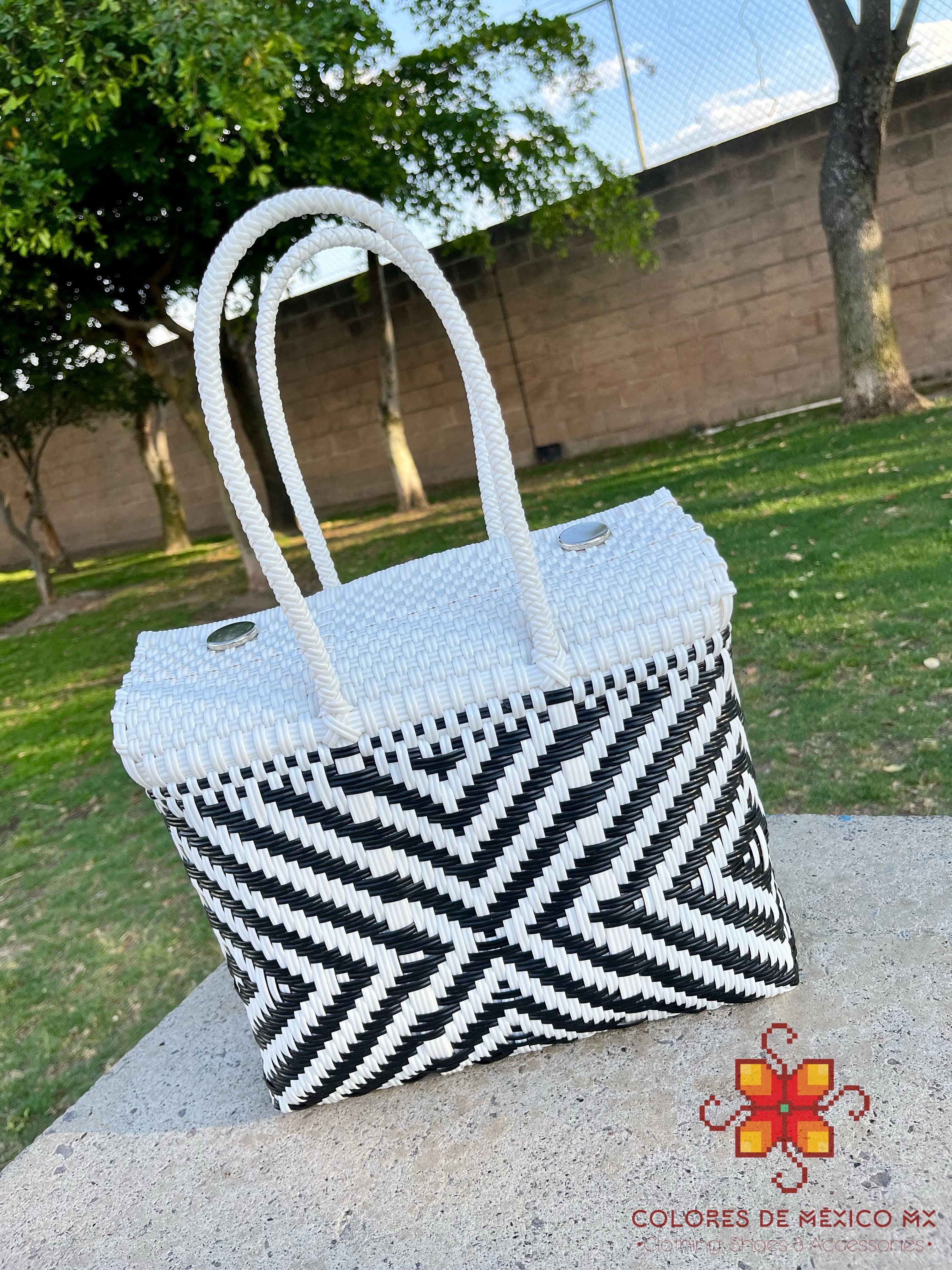 Recycled Plastic Tote Bag MEDIUM - Handycraft Bag - Mexican Lunch