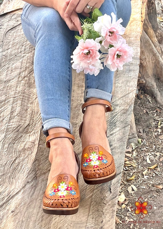 Leather Shoes, Platform Shoes for Womens, Huarache Sandals