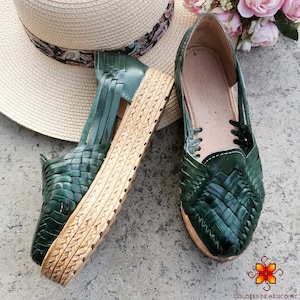 Platform shoes, Huarache women sandals, mexican leather Sandals, Shoes Mexican style leather huaraches, comfortable women sandals, handmade