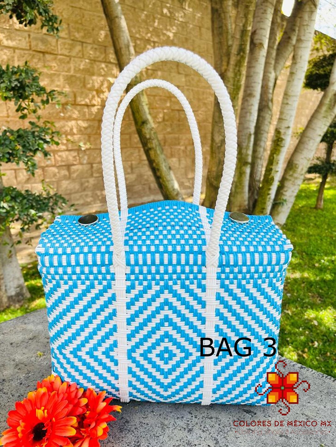 Recycled Plastic Tote Bag MEDIUM Handmade Plastic Bag Etsy