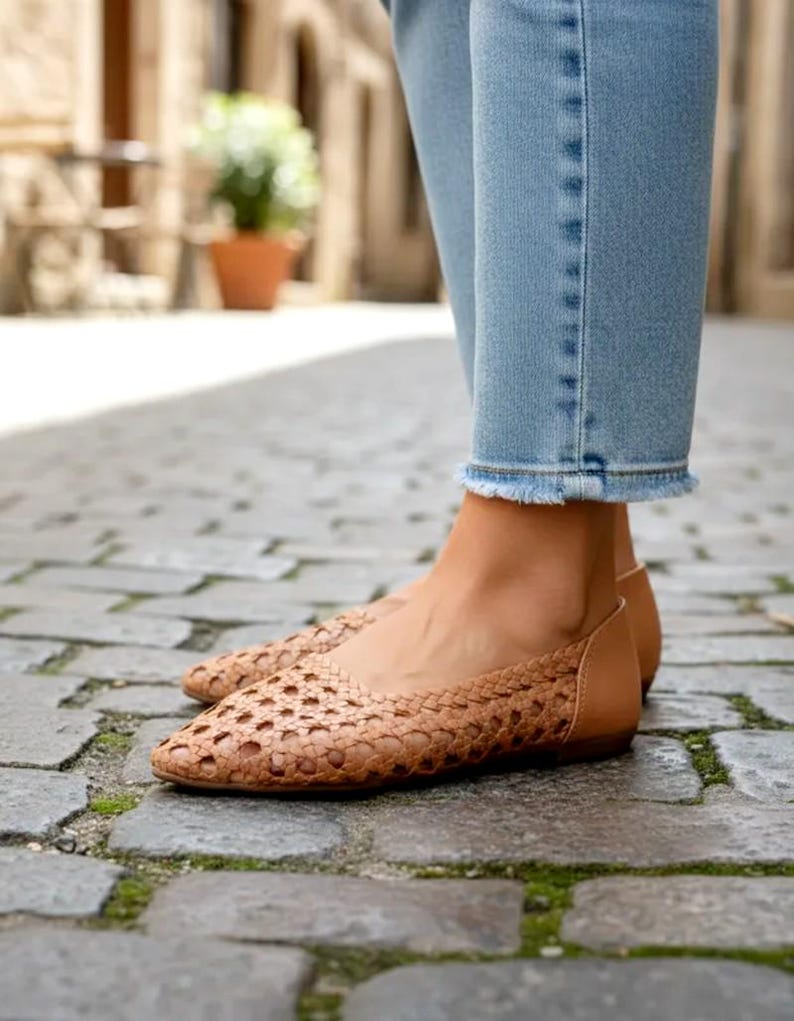 Mexikanische Flechtsandalen, Huarache-Sandalen, Ledersandalen für Damen, Damenschuhe, Mexikanische Huaraches, Leder-Huarache für Damen, Mexikanische Schuhe Bild 2