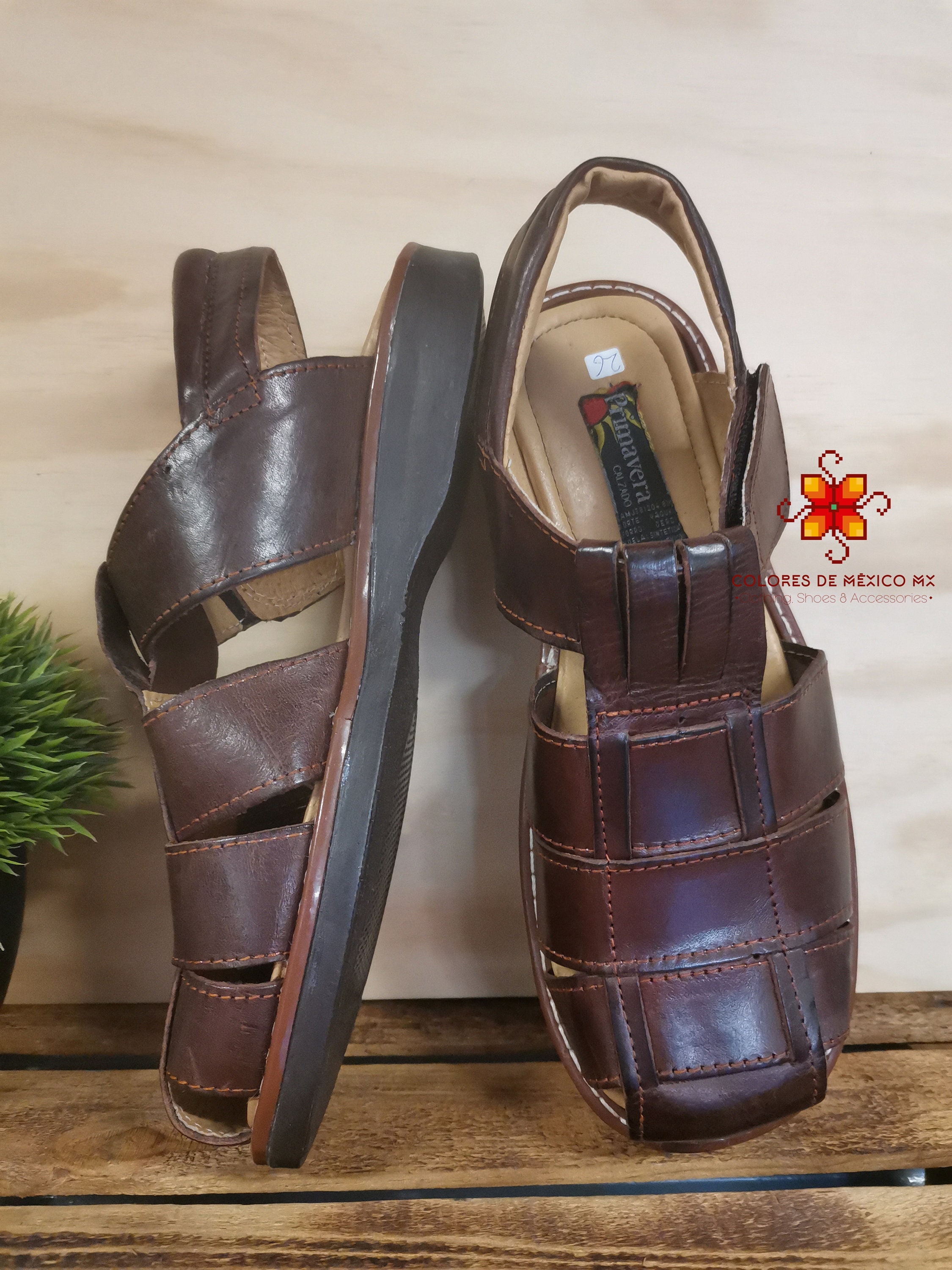 COPY - Men’s leather sandal. Color: red leather. Size:USA:7/Mex:25. Handmade in… Mexican Sandal Men - Etsy main image 3