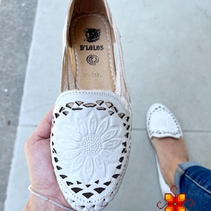 Huarache sandalen zonnebloem, Mexicaanse sandalen. Leren sandalen. Huarache-sandaal. boho-schoenen. Mexicaanse Huaraches. Leren huarache voor dames.