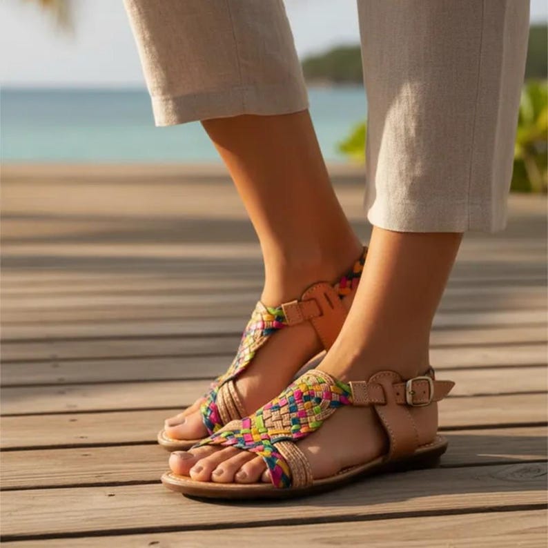 Huarache Sandal, Leather Sandals for womens, mexican shoes handmade, mexican sandals, Boho sandals, Mexican Huaraches, handmade shoes image 8