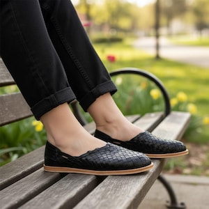 Sandali Huarache, sandali messicani da donna, scarpe messicane in pelle, sandali in pelle, sandali messicani, scarpe in pelle da donna, sandali comodi immagine 7
