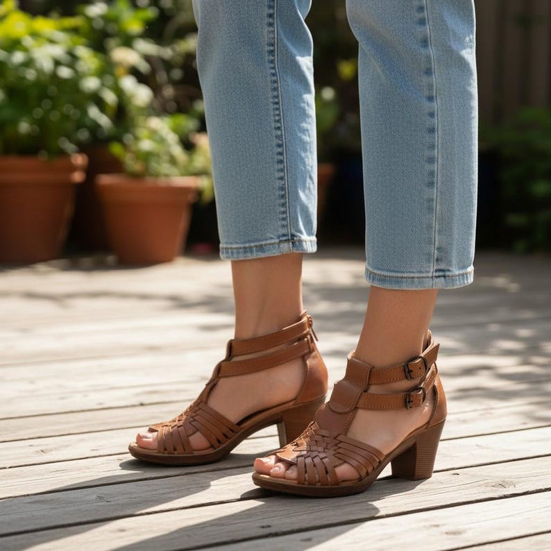Huarache sandals women, Leather Shoes, Platform shoes, Mexican shoes brown Color woven shoes braid - sandals handmade, mexican huaraches image 5