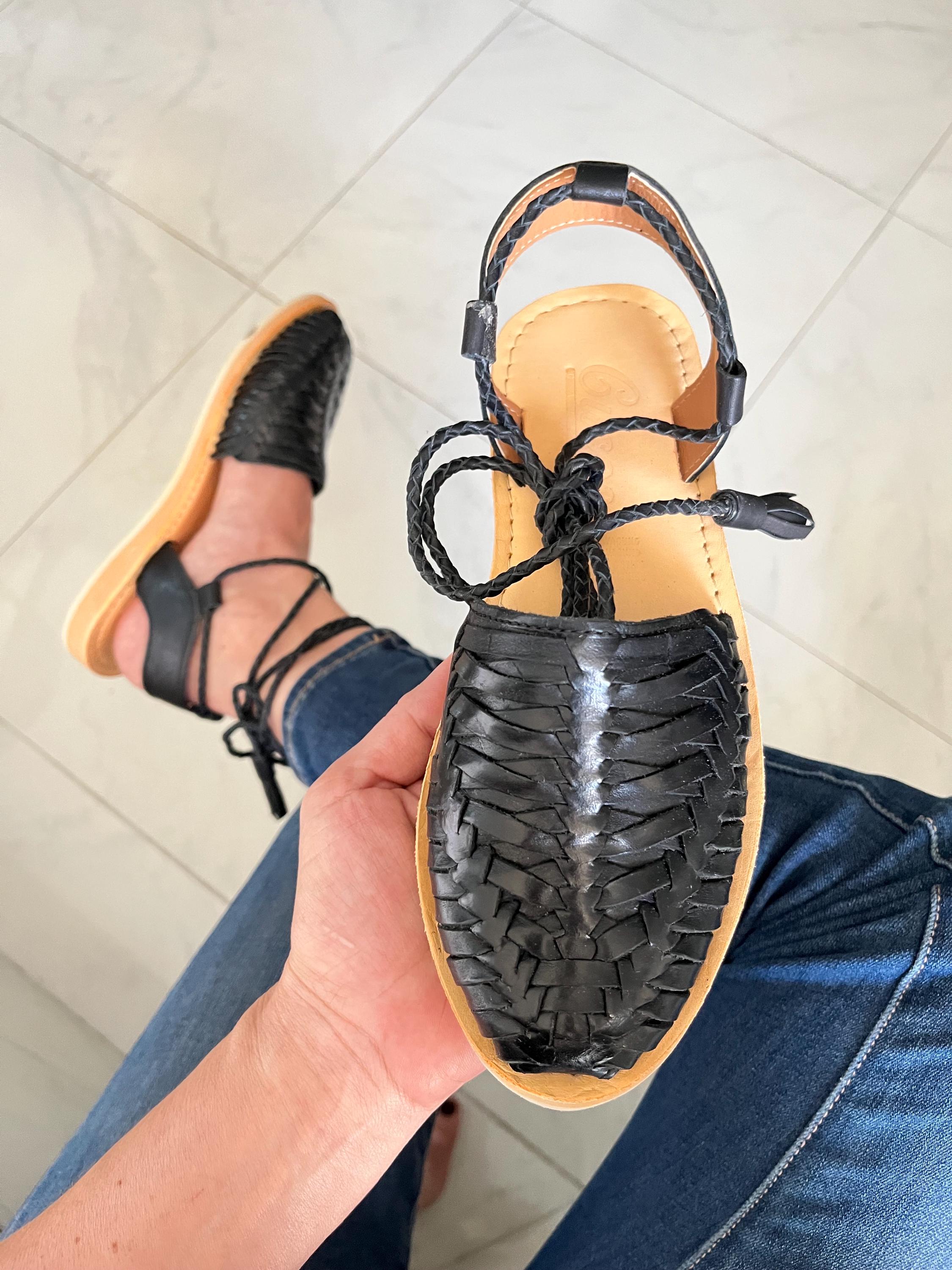 Mexican Leather Huarache Sandals Strappy, Leather Sandals, Mexican