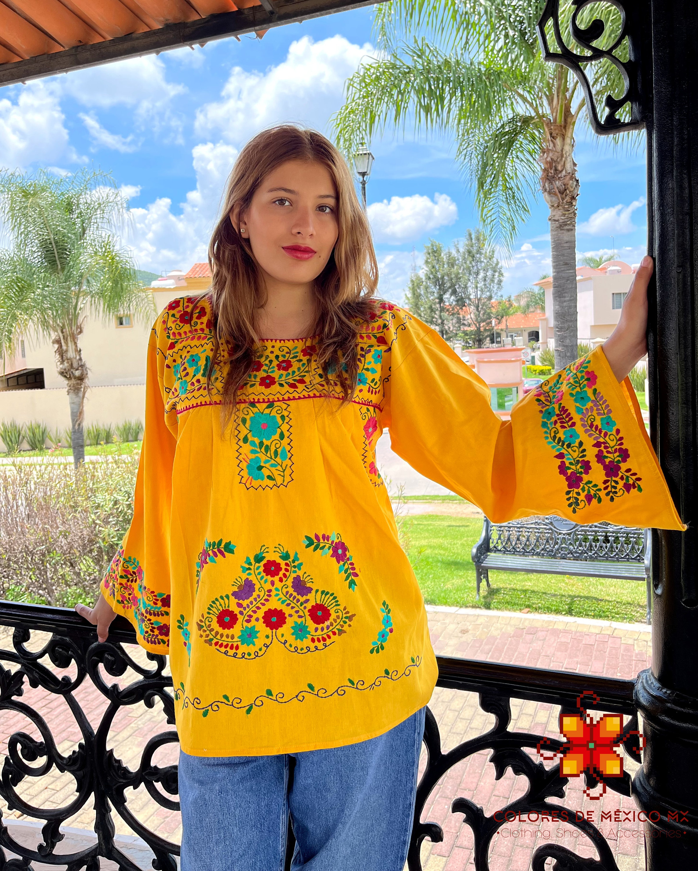 Mexican Blouse - Handmade Blouse - Embroidered Blouse - Floral