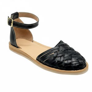 Mexican Leather Huarache sandals with Ankle Strap for Women, Mexican sandals, Mexican Shoes, leather sandals for women image 11
