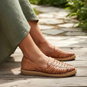 Mexikanische Huarache-Sandalen, Ledersandalen, mexikanische Schuhe, mexikanischer Stil, Lederschuhe, handgemachte Sandale, mexikanische Schuhe, handgemachte Boho-Sandale