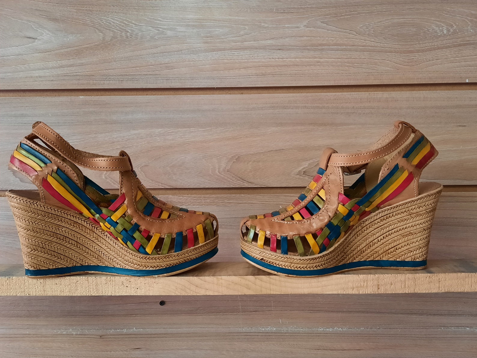 platform huarache sandals