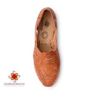 Sandales Huarache femmes, huarache mexicaine faite à la main, sandales en cuir, sandale femme confortable, chaussures mexicaines en cuir véritable image 5