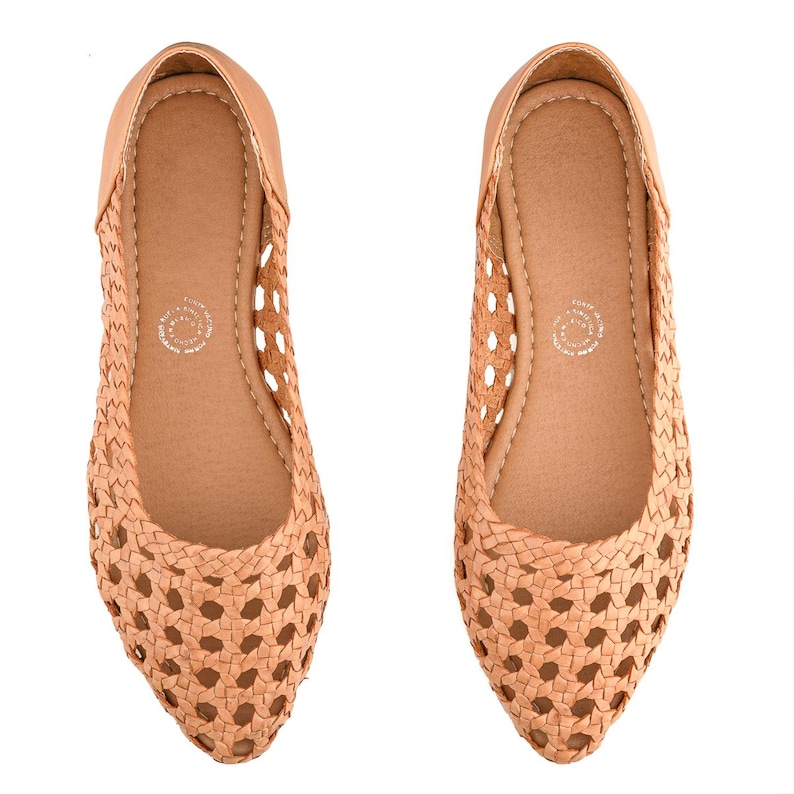 Mexikanische Flechtsandalen, Huarache-Sandalen, Ledersandalen für Damen, Damenschuhe, Mexikanische Huaraches, Leder-Huarache für Damen, Mexikanische Schuhe Bild 10