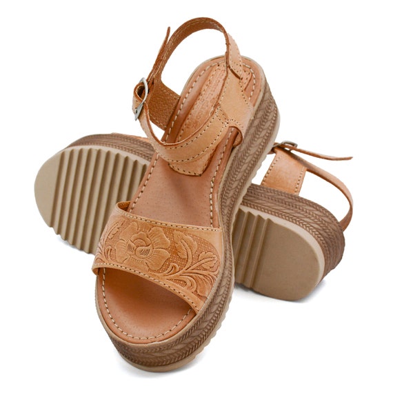 Platform Shoes, Huarache sandals, Mexican Women Shoes, Mexican huaraches, leather shoes, women sandal, boho sandals handmade, all sizes