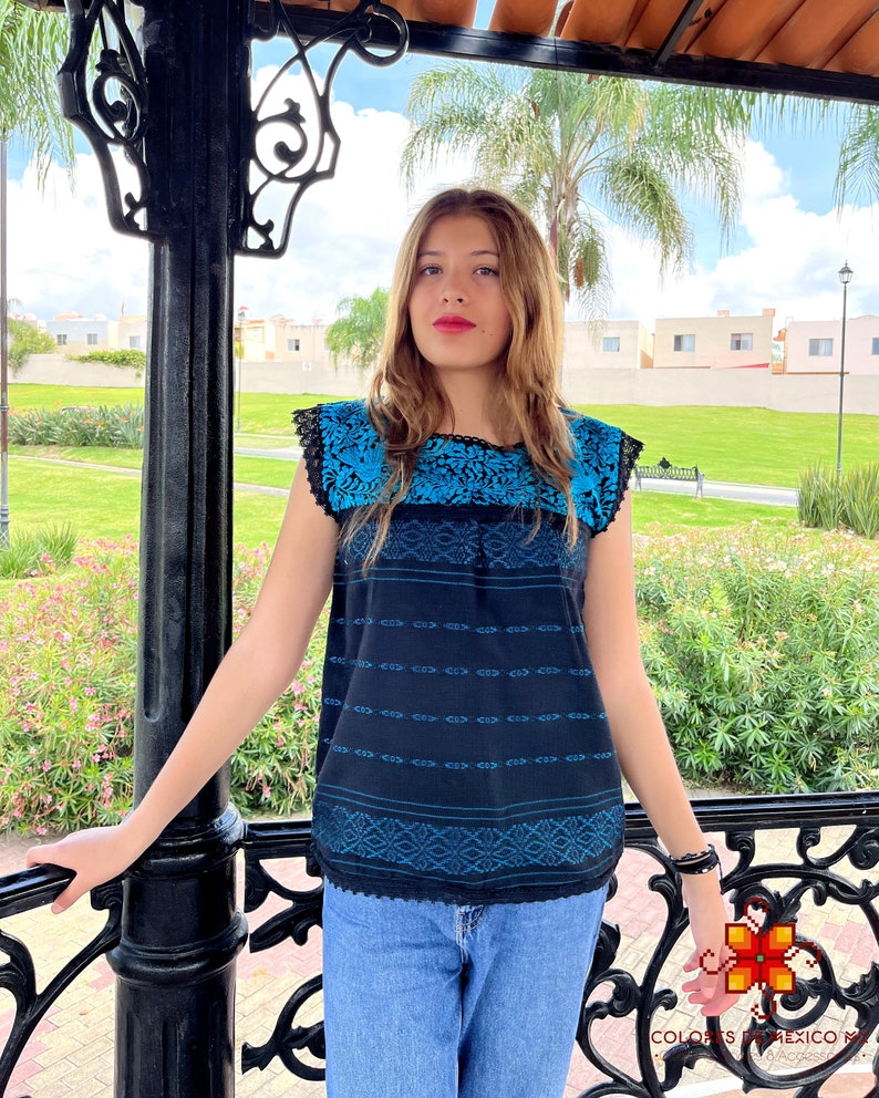 Mexican Blouse Made on a Loom. Embroidered Blouse. Dove and - Etsy