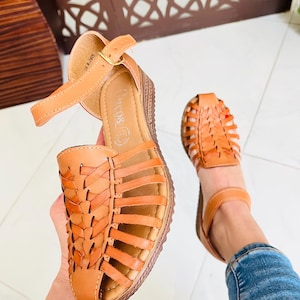 Mexicaanse leren sandalen, stijlvolle en antislip zool, Huarache sandalen dames, Mexicaanse schoenen, huaraches dames, boho, comfortabele leren schoenen
