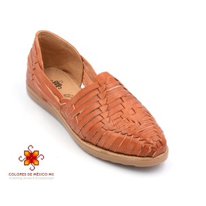 Sandales Huarache femmes, huarache mexicaine faite à la main, sandales en cuir, sandale femme confortable, chaussures mexicaines en cuir véritable image 2