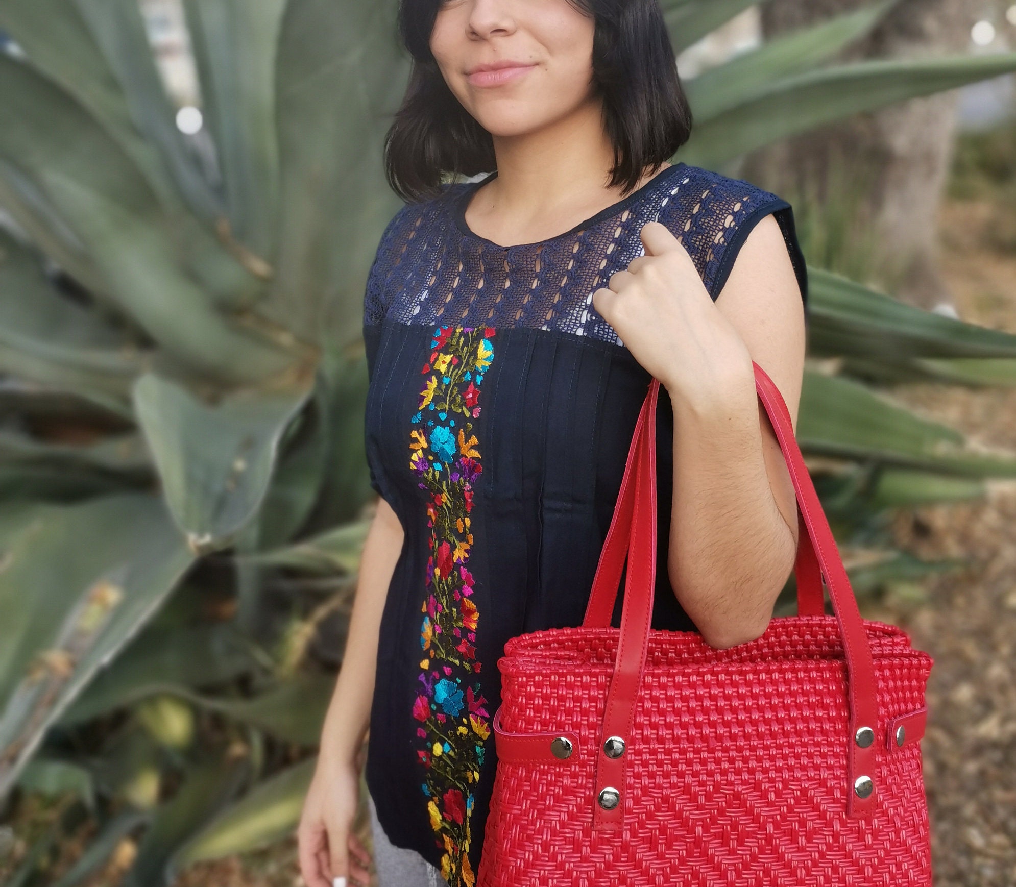 Mexican Blouse Boho Blouse Embroidered Blouse Flowers - Etsy