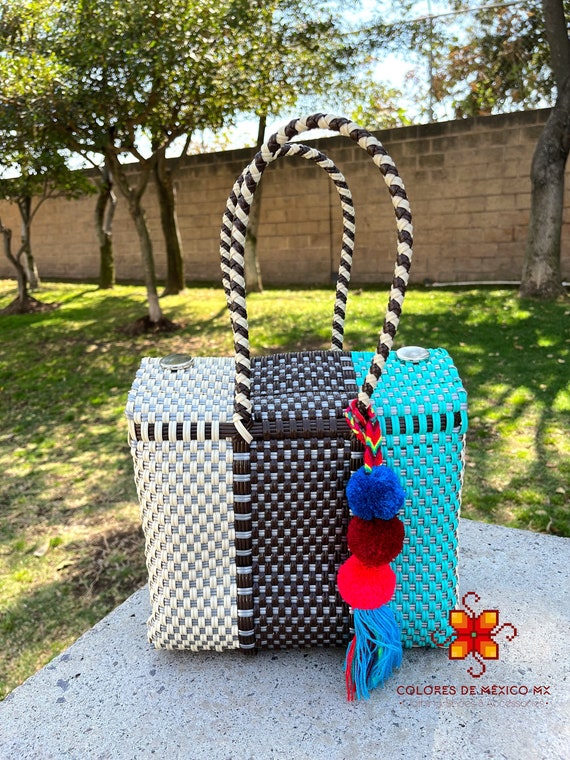 Handmade Plastic Bag Small - Handycraft Bag - Mexican Lunch Bag