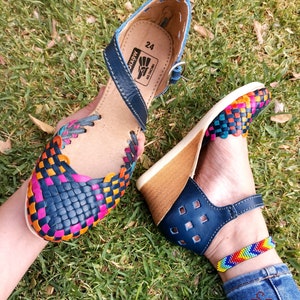 Huarache sandals - Leather sandals - Mexican Huarache - women Platform shoes - platform sandals - Mexican Style - leather sandals - handmade