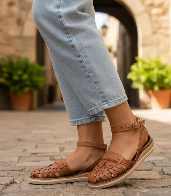 huarache ankle strap sandals