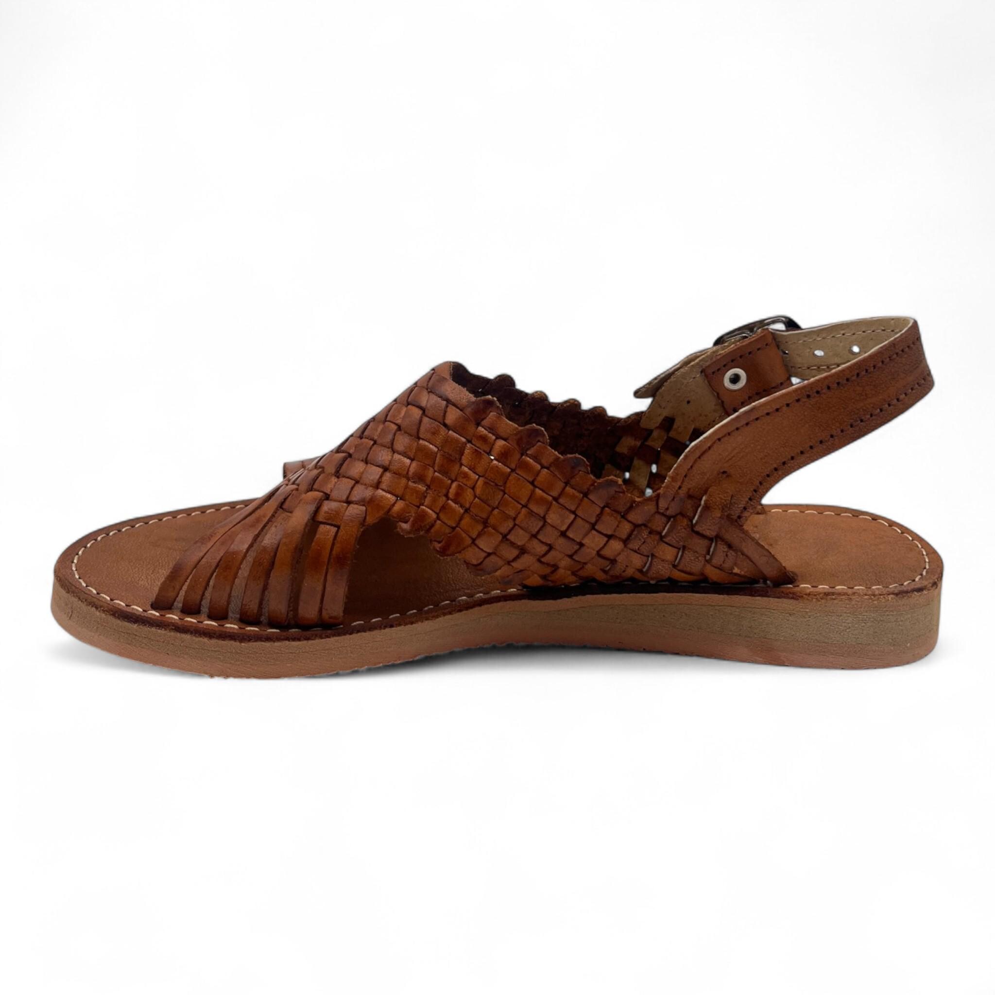 NWOT Club Room adjustable leather woven wide strap sandals Either/Or: The Woven Leather Slide Sandals [Miel  main image 3