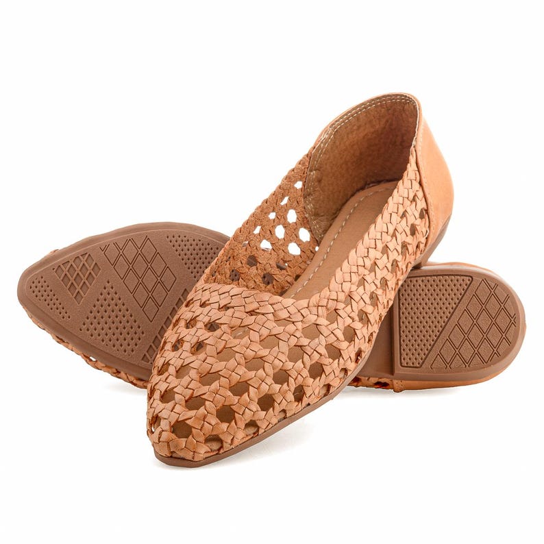Mexikanische Flechtsandalen, Huarache-Sandalen, Ledersandalen für Damen, Damenschuhe, Mexikanische Huaraches, Leder-Huarache für Damen, Mexikanische Schuhe Bild 8