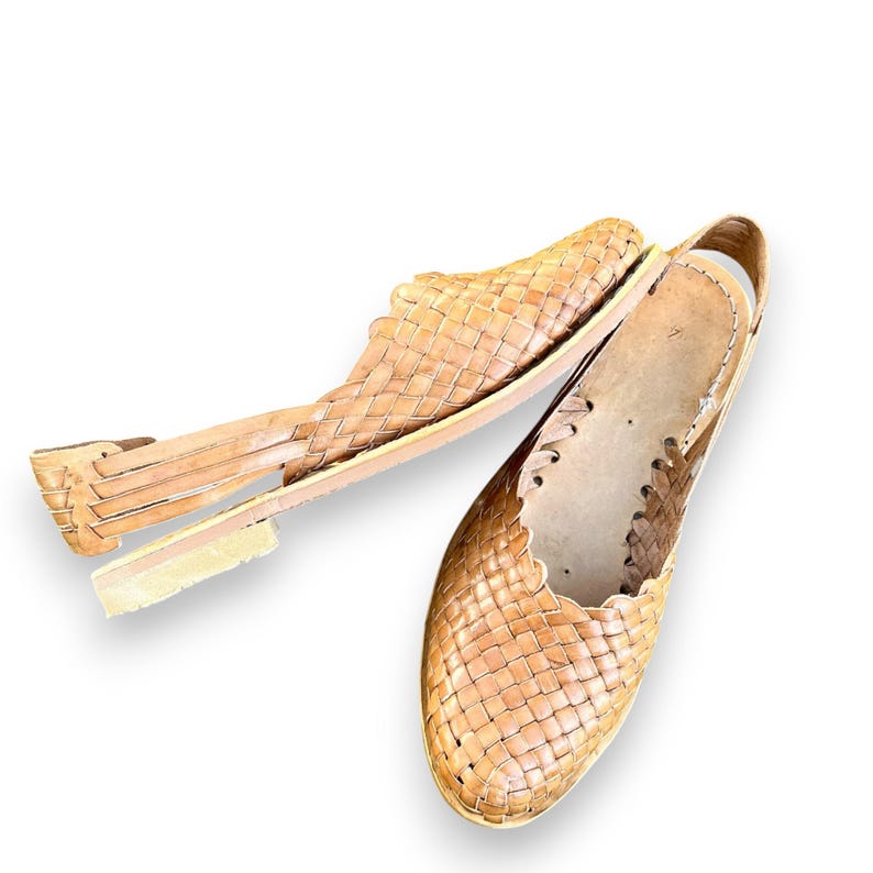 Huarache sandals, Leather sandals, Mexican Huarache Sandals, Mexican sandals, womens shoes, flat shoes, summer shoes, casual shoes imagen 2