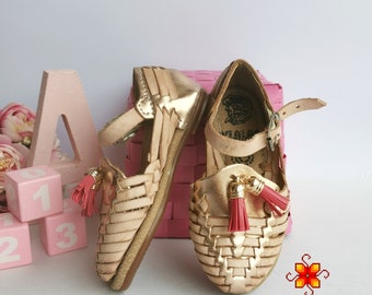 Baby sandals - girls huarache shoes - Mom and daughte shoes - leather sandals -  Huaraches for babies and toddlers - Shoes RAINBOW