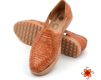 Sandales Huarache femmes, huarache mexicaine faite à la main, sandales en cuir, sandale femme confortable, chaussures mexicaines en cuir véritable